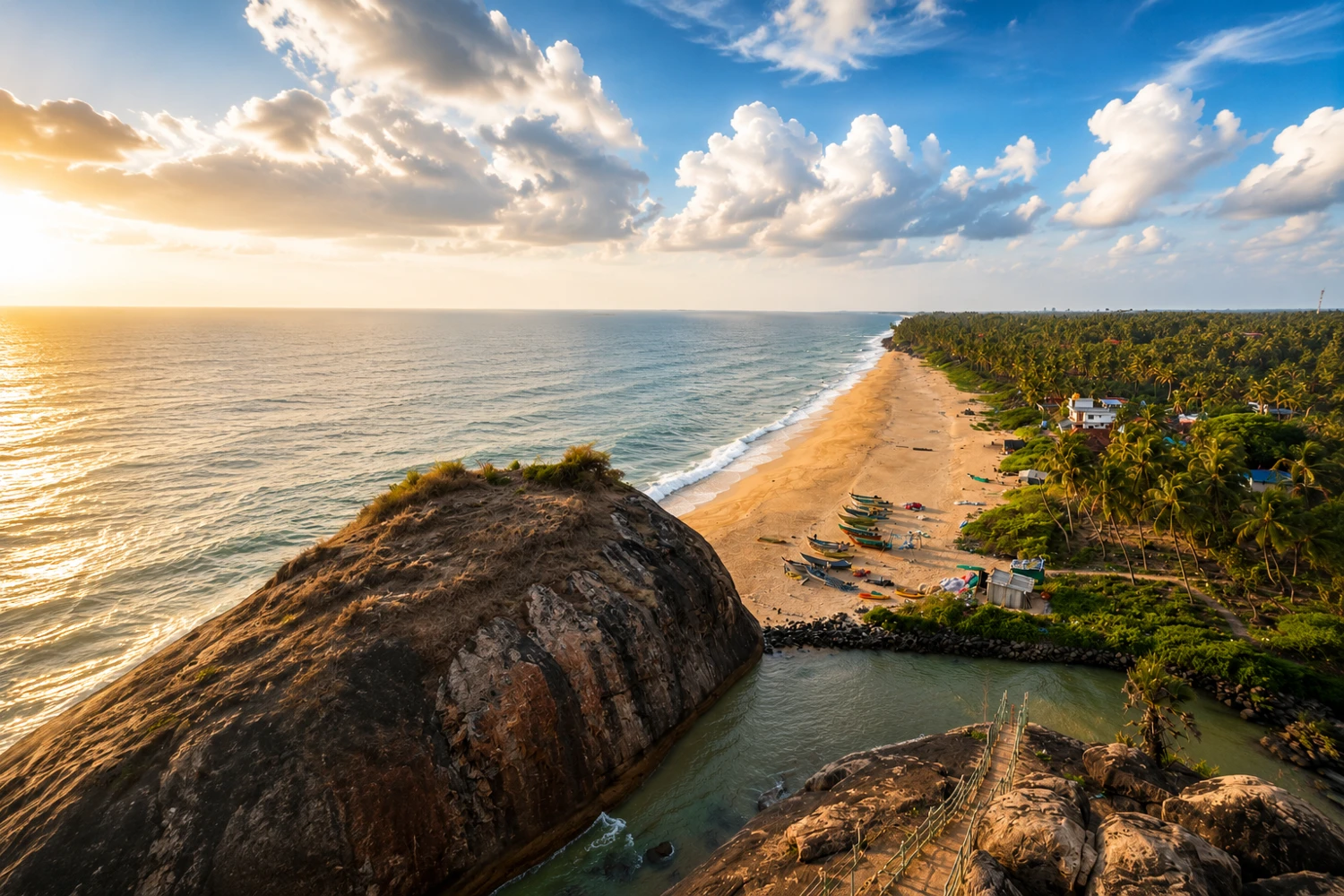 Scenic coastline of Coastal Karnataka